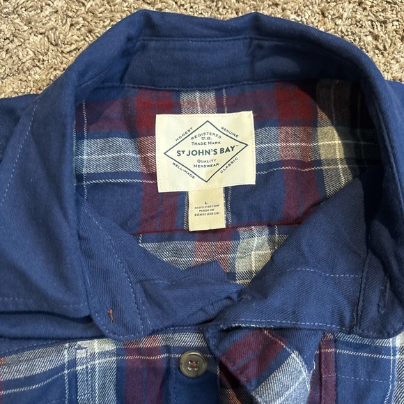 St John’s Bay Flannel Men’s L Large - Picture 2 of 2